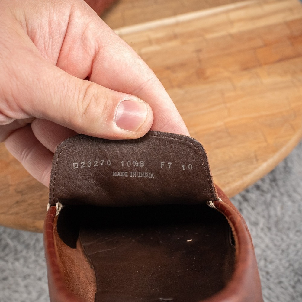 Cole Haan Brown Croc-Embossed Leather Driving Loafers - Picture 5 of 7